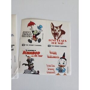 Vintage 80's Disney Channel Sticker sets Movie Wonderful World Mickey Mouse Lot